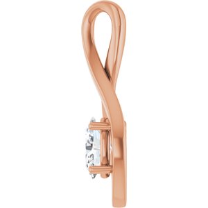 14K Rose Gold  7x5 mm Oval Pendant Mounting – image 5