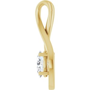 10K Yellow Gold  7x5 mm Oval Pendant Mounting – image 5