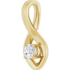 10K Yellow Gold 4.1 mm Round Pendant Mounting – image 3