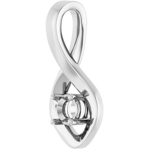 10K X1 White Gold 4.1 mm Round Pendant Mounting – image 4