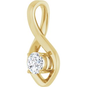 14K Yellow Gold 5.2 mm Round Pendant Mounting – image 3