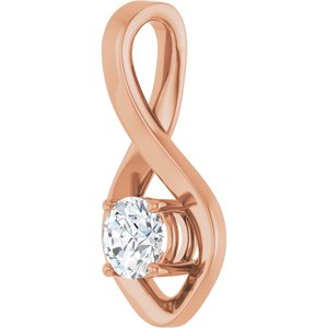 14K Rose Gold 5.2 mm Round Pendant Mounting – image 3