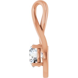 10K Rose Gold 7 mm Round Pendant Mounting – image 5