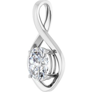 Platinum  10x8 mm Oval Pendant Mounting – image 3