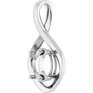 10K X1 White Gold  10x8 mm Oval Pendant Mounting – image 4