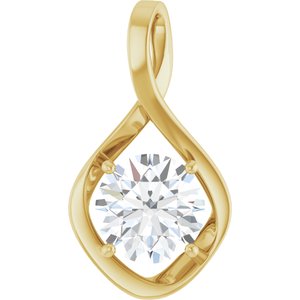 14K Yellow Gold 10 mm Round Pendant Mounting