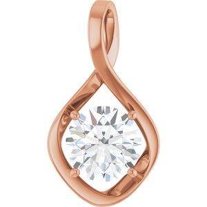 14K Rose Gold 10 mm Round Pendant Mounting