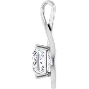 Sterling Silver  9 mm Square Pendant Mounting – image 5