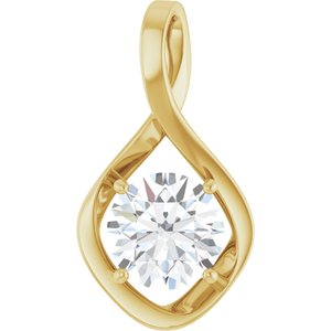 10K Yellow Gold 9.4 mm Round Pendant Mounting