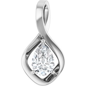 Sterling Silver  9x6 mm Pear Pendant Mounting