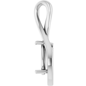10K X1 White Gold  8x6 mm Pear Pendant Mounting – image 6