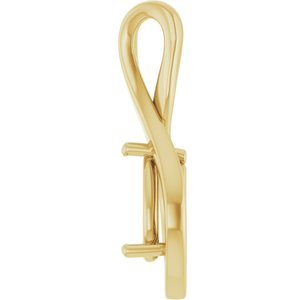 10K Yellow Gold  8x6 mm Pear Pendant Mounting – image 6