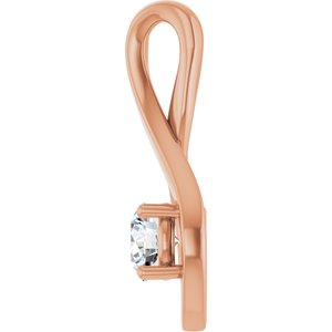 10K Rose Gold 4.8 mm Round Pendant Mounting – image 5