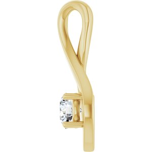 18K Yellow Gold 4.8 mm Round Pendant Mounting – image 5