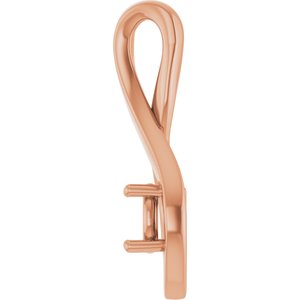 10K Rose Gold 4.8 mm Round Pendant Mounting – image 6