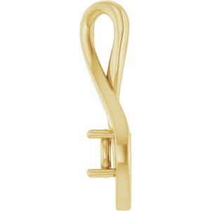 18K Yellow Gold 4.8 mm Round Pendant Mounting – image 6