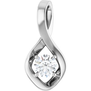 10K X1 White Gold 5.2 mm Round Pendant Mounting