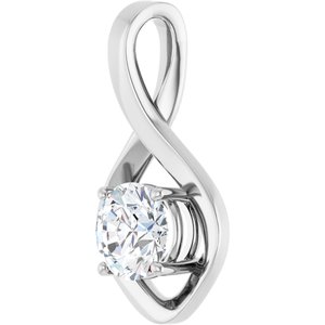 18K White Gold 7 mm Round Pendant Mounting – image 3
