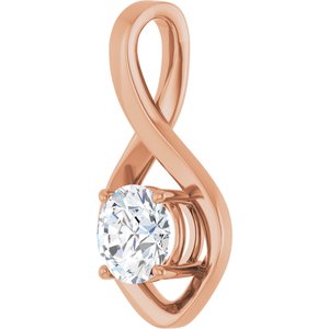 14K Rose Gold 7 mm Round Pendant Mounting – image 3