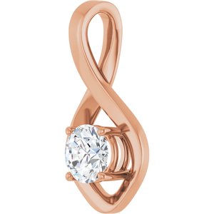 14K Rose Gold 6 mm Round Pendant Mounting – image 3