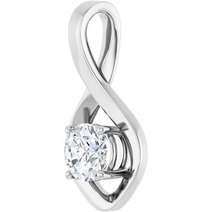10K X1 White Gold 6 mm Round Pendant Mounting – image 3