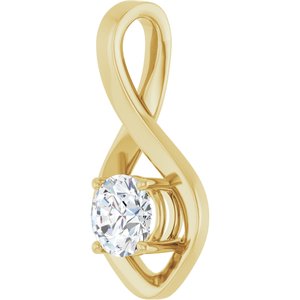 18K Yellow Gold 6 mm Round Pendant Mounting – image 3