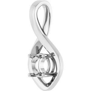 Continuum Sterling Silver 6 mm Round Pendant Mounting – image 4
