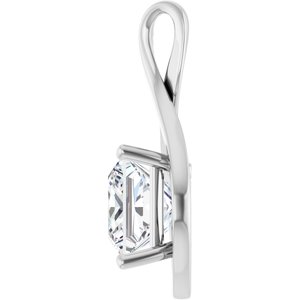 14K X1 White Gold  10 mm Square Pendant Mounting – image 5