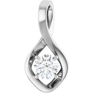 Sterling Silver 5.8 mm Round Pendant Mounting