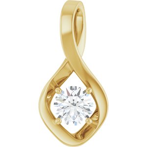 14K Yellow Gold 5.8 mm Round Pendant Mounting