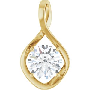 10K Yellow Gold 11 mm Round Pendant Mounting