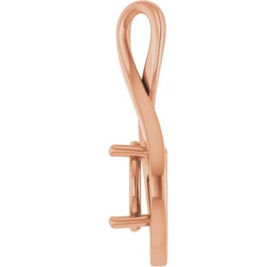 14K Rose Gold 9.4 mm Round Pendant Mounting – image 6