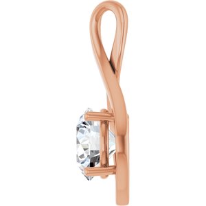 14K Rose Gold 9.4 mm Round Pendant Mounting – image 5