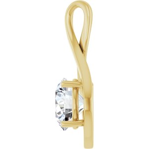 14K Yellow Gold 9.4 mm Round Pendant Mounting – image 5