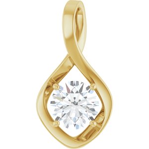 10K Yellow Gold 8 mm Round Pendant Mounting