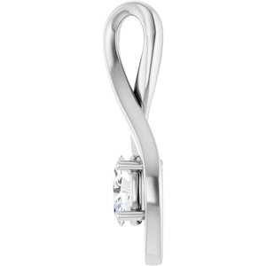 18K X1 White Gold  6x4 mm Oval Pendant Mounting – image 5