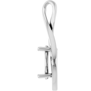 18K X1 White Gold 12 mm Round Pendant Mounting – image 6