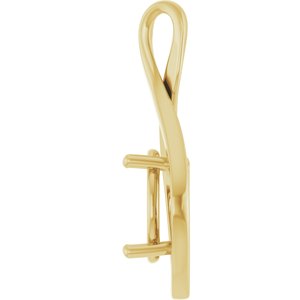 10K Yellow Gold 12 mm Round Pendant Mounting – image 6