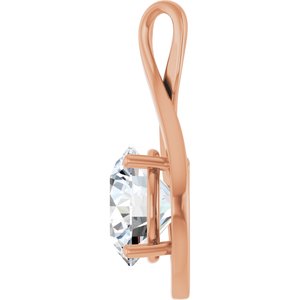 14K Rose Gold 12 mm Round Pendant Mounting – image 5