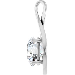 18K X1 White Gold 12 mm Round Pendant Mounting – image 5
