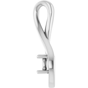 18K X1 White Gold 4.4 mm Round Pendant Mounting – image 6