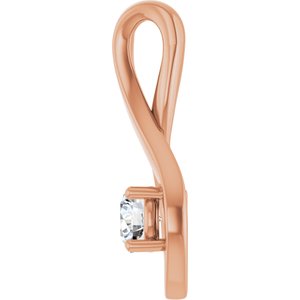 14K Rose Gold 4.4 mm Round Pendant Mounting – image 5