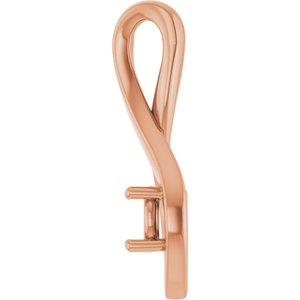 10K Rose Gold 4.4 mm Round Pendant Mounting – image 6