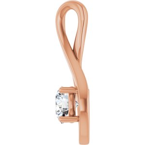 18K Rose Gold 5.5 mm Round Pendant Mounting – image 5