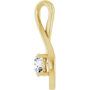 10K Yellow Gold 5.5 mm Round Pendant Mounting – image 5