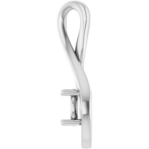 14K White Gold 5.5 mm Round Pendant Mounting – image 6
