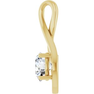 10K Yellow Gold 7.4 mm Round Pendant Mounting – image 5