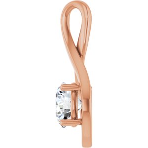 10K Rose Gold 7.4 mm Round Pendant Mounting – image 5