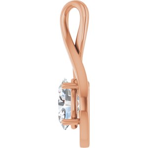 10K Rose Gold  9x7 mm Oval Pendant Mounting – image 5