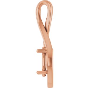 10K Rose Gold  9x7 mm Oval Pendant Mounting – image 6